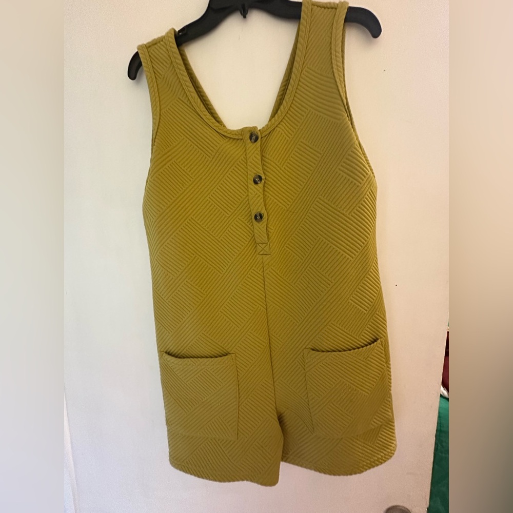 Mustard Yellow Textured Jumpsuit